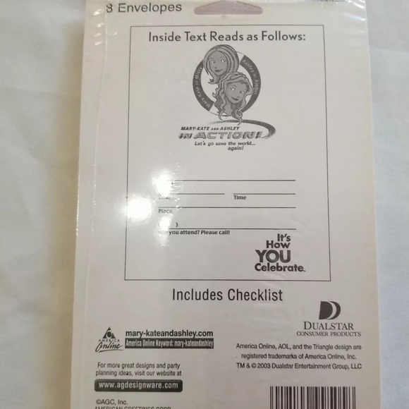 VTG MARY KATE & ASHLEY IN ACTION TABLE CLOTH AND WITH 2003 3XPACKS(24 COUNT) - Picture 4 of 9